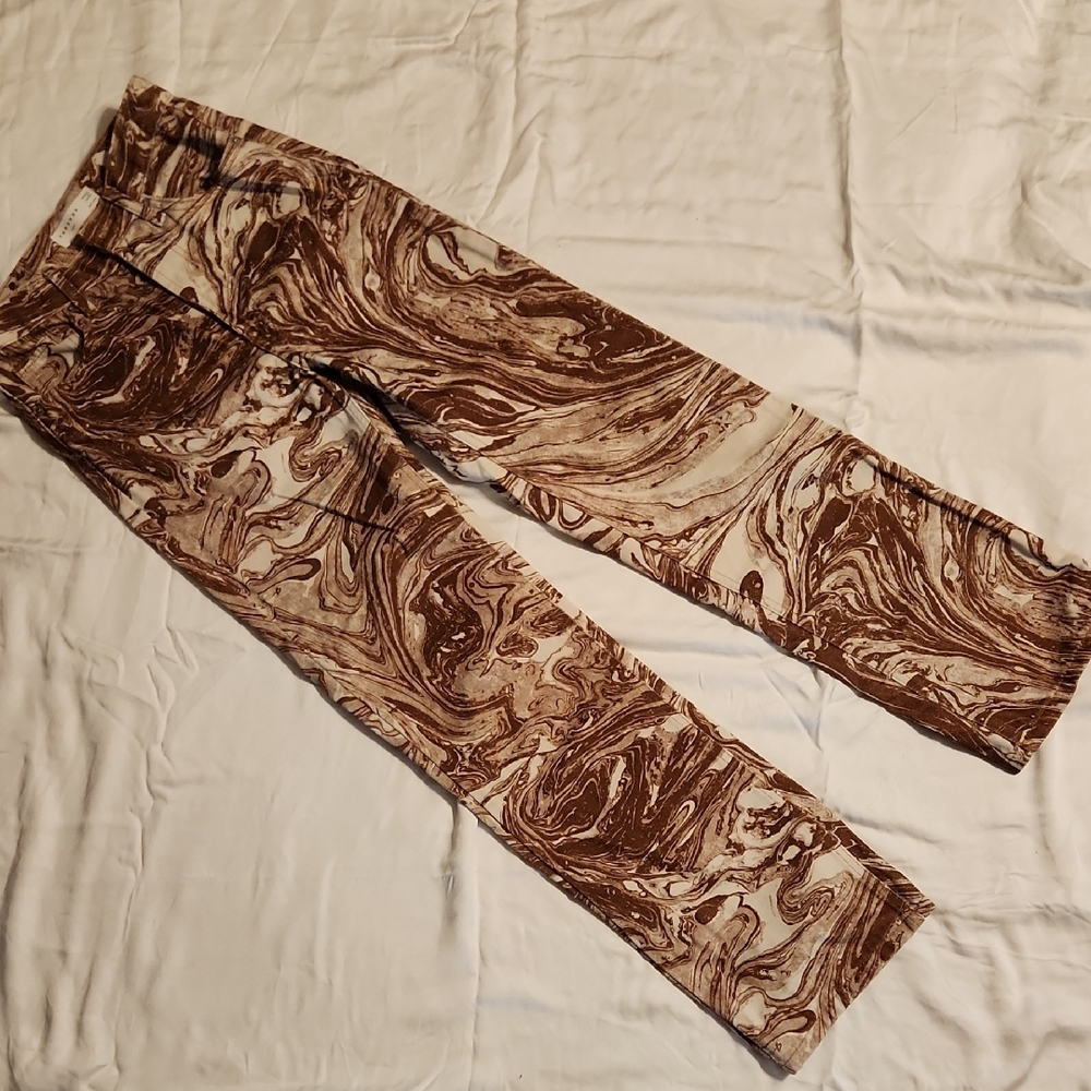 Topshop Kort Brown Swirl Jeans